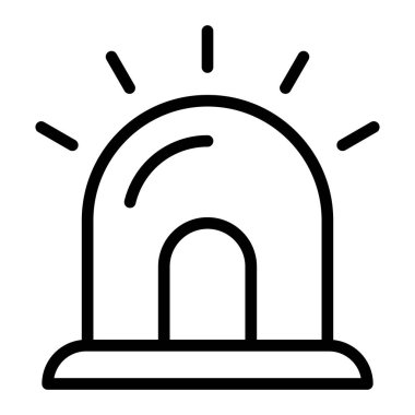 Kişisel ve ticari kullanım için Siren Vektör Hattı Simgesi Tasarımı