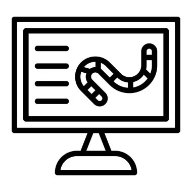 Kişisel ve Ticari Kullanım İçin Solucan Vektör Hattı Simgesi Tasarımı