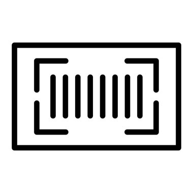 Kişisel ve ticari kullanım için Barkod Vektör Satırı Simgesi Tasarımı