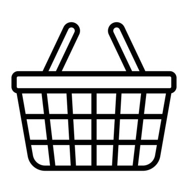 Kişisel ve ticari kullanım için Sepet Vektör Satırı Simgesi Tasarımı