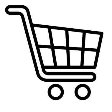 Kişisel ve ticari kullanım için Cart Vektör Hattı Simgesi Tasarımı