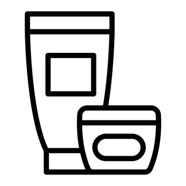 Kişisel ve ticari kullanım için Kozmetik Vektör Hattı Simgesi Tasarımı