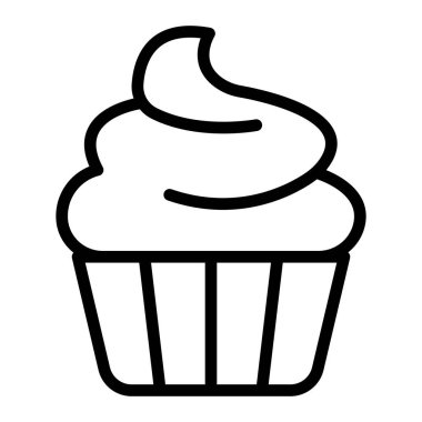 Kek Vektör Hattı Simge Tasarımı Kişisel ve Ticari Kullanım İçin