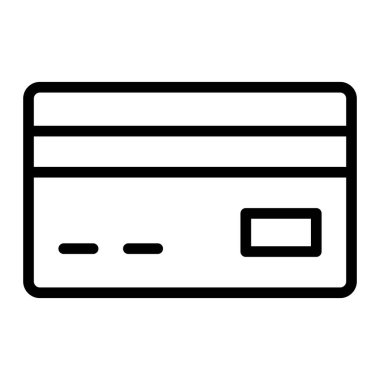 Kişisel ve Ticari Kullanım için Banka Kartı Vektör Satırı Simgesi Tasarımı