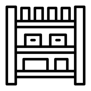 Raflar Vektör Hattı Simge Tasarımı Kişisel ve Ticari Kullanım İçin