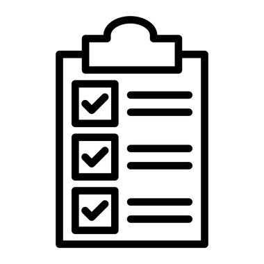 Kişisel ve ticari kullanım için Alışveriş Listesi Vektör Hattı Simgesi Tasarımı