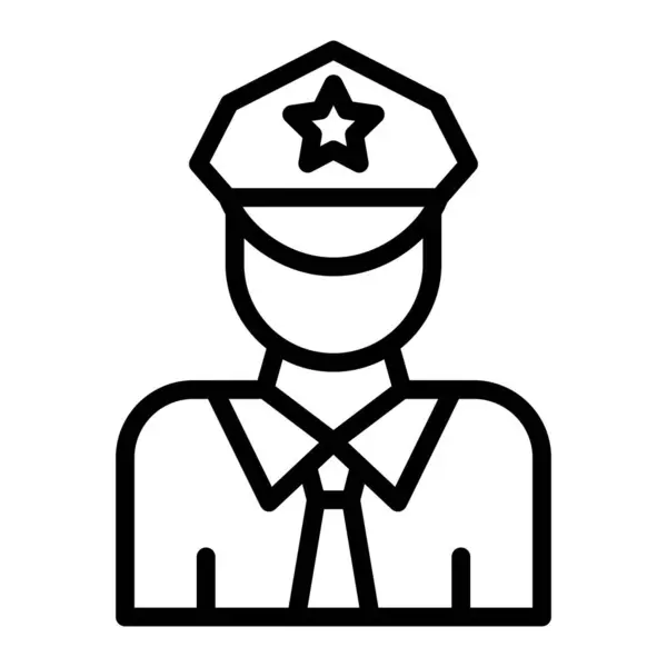 Kişisel ve Ticari Kullanım İçin Polis Vektör Hattı Simgesi Tasarımı