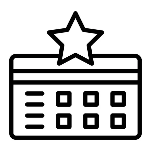 Sadakat Kartı Vektör Hattı Kişisel ve Ticari Kullanım Simgesi Tasarımı