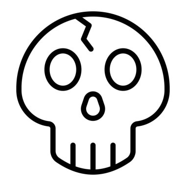 Kişisel ve ticari kullanım için Kurukafa Vektör Satırı Simgesi Tasarımı