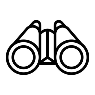 Kişisel ve Ticari Kullanım İçin Dürbün Vektör Satırı Simgesi Tasarımı