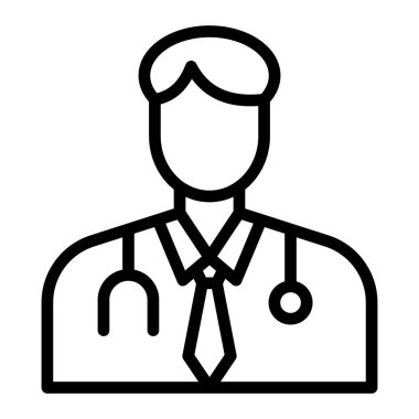 Kişisel ve ticari kullanım için Doktor Vektör Satır Simgesi Tasarımı