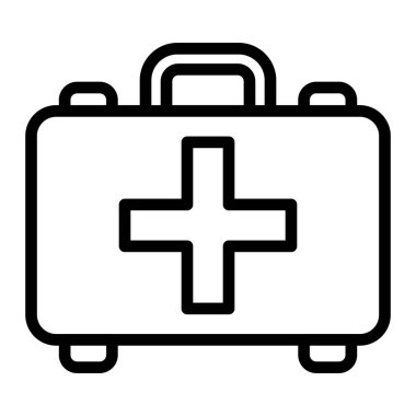 Kişisel ve ticari kullanım için ilk yardım kiti vektör satırı simgesi tasarımı