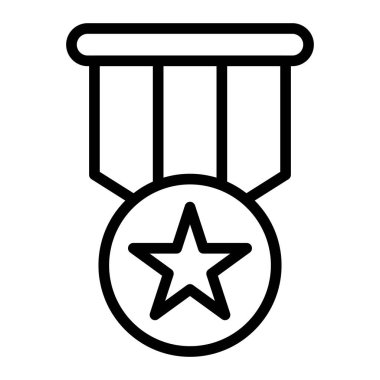 Onur Madalyası Vektör Satırı Kişisel ve Ticari Kullanım Simgesi Tasarımı