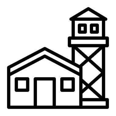 Askeri Üs Vektör Hattı Kişisel ve Ticari Kullanım Simgesi Tasarımı