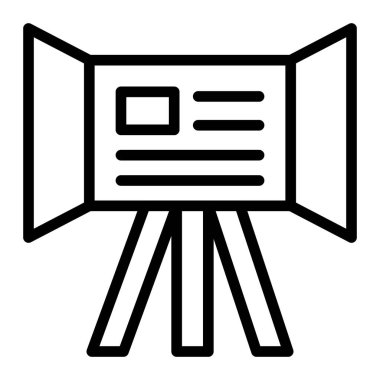 Booth Vektör Satırı Simge Tasarımı Kişisel ve Ticari Kullanım İçin Oy Veriliyor