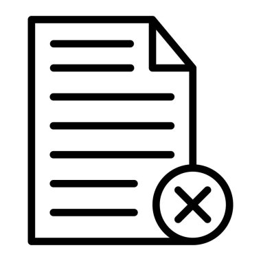 Kişisel ve Ticari Kullanım İçin Vektör Satır Simgesi Tasarımı Reddet