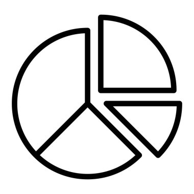 Kişisel ve ticari kullanım için Pasta Çizelgesi Vektör Satırı Simgesi Tasarımı