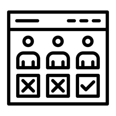 Kişisel ve ticari kullanım için Elektronik Oylama Satırı Simgesi Tasarımı