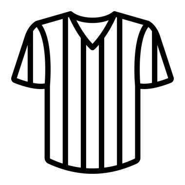 Kişisel ve ticari kullanım için Hakem Gömleği Vektör Hattı Simgesi Tasarımı