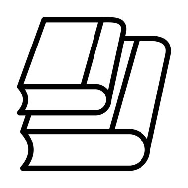 Kişisel ve ticari kullanım için Kitap Vektör Satırı Simgesi Tasarımı