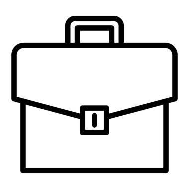 Kişisel ve Ticari Kullanım İçin Evrak Çantası Vektör Satırı Simgesi Tasarımı
