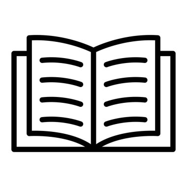 Kişisel ve ticari kullanım için Kitap Vektör Satırı Simgesi Tasarımı