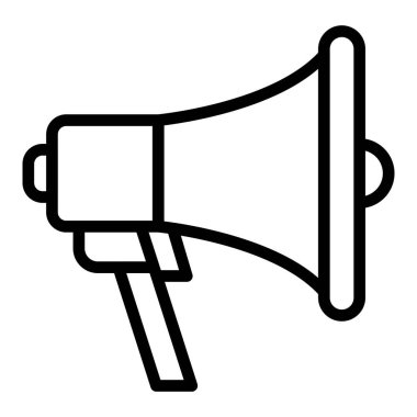 Kişisel ve ticari kullanım için Yüksek Ses Sözcüsü Vektör Satırı Simgesi Tasarımı