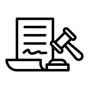 Kişisel ve Ticari Kullanım İçin Yasal Belge Vektör Satırı Simgesi Tasarımı