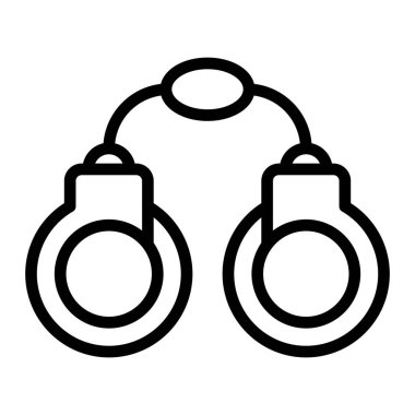 Kelepçe Vektör Hattı Simge Tasarımı Kişisel ve Ticari Kullanım İçin