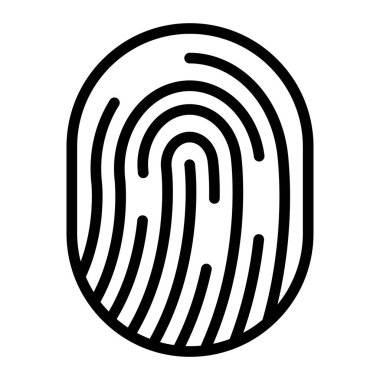 Kişisel ve ticari kullanım için Parmak izi Vektör Satırı Simgesi Tasarımı