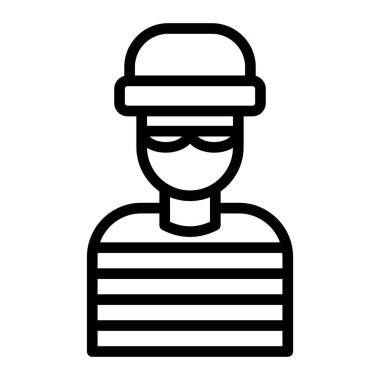 Kişisel ve ticari kullanım için Kriminal Vektör Hattı Simgesi Tasarımı