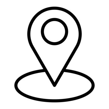 Kişisel ve Ticari Kullanım İçin Konum Vektör Satırı Simgesi Tasarımı