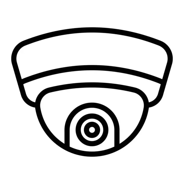 Kişisel ve ticari kullanım için Güvenlik Kamerası Vektör Hattı Simgesi Tasarımı
