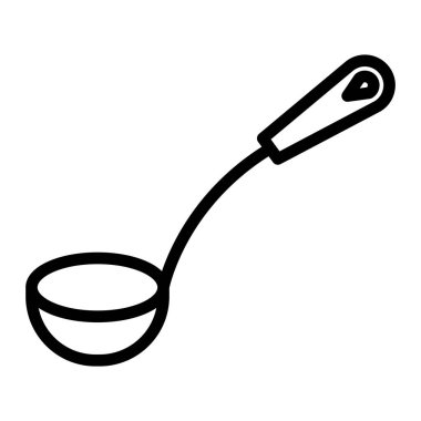 Kişisel ve ticari kullanım için Ladle Vector Satır Simgesi Tasarımı