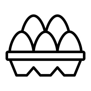 Kişisel ve Ticari Kullanım İçin Yumurta Vektör Satırı Simgesi Tasarımı