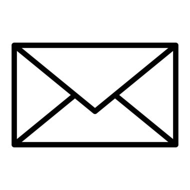 Kişisel ve ticari kullanım için Zarf Vektör Satırı Simgesi Tasarımı