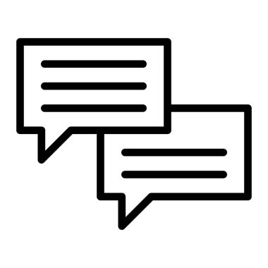 Kişisel ve ticari kullanım için Sohbet Vektör Satırı Simgesi Tasarımı