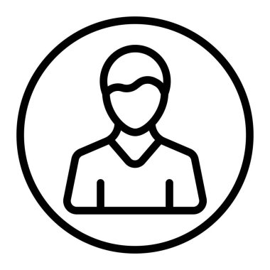 Kişisel ve ticari kullanım için Avatar Vektör Satır Simgesi Tasarımı