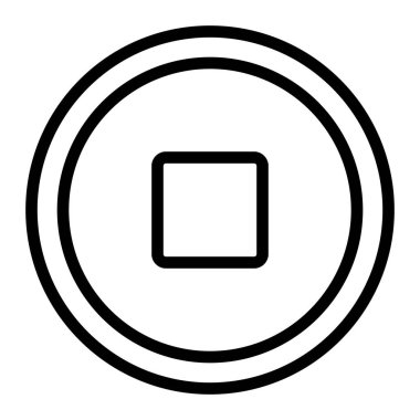 Kişisel ve ticari kullanım için Vektör Satır Simgesi Tasarımı Durdur