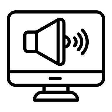 Kişisel ve ticari kullanım için Ses Vektörü Satırı Simgesi Tasarımı