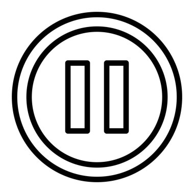 Kişisel ve ticari kullanım için Vektör Satır Simgesi Tasarımı Duraklat