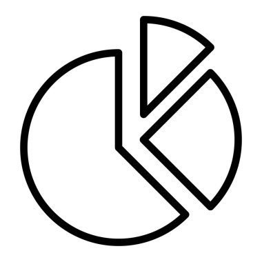 Kişisel ve ticari kullanım için Pasta Çizelgesi Vektör Satırı Simgesi Tasarımı