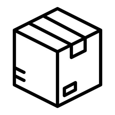 Kişisel ve ticari kullanım için Paket Vektör Satırı Simgesi Tasarımı