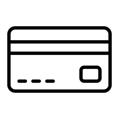 Kişisel ve Ticari Kullanım İçin Kredi Kartı Vektör Hattı Simgesi Tasarımı