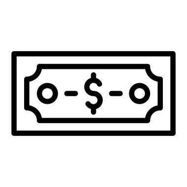 Kişisel ve ticari kullanım için Nakit Vektör Hattı Simgesi Tasarımı