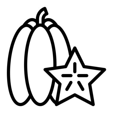 Zinfandel Üzüm Vektör Satır Simgesi Tasarımı