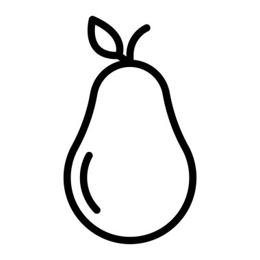 Nashi Armut Vektör Satır Simgesi Tasarımı