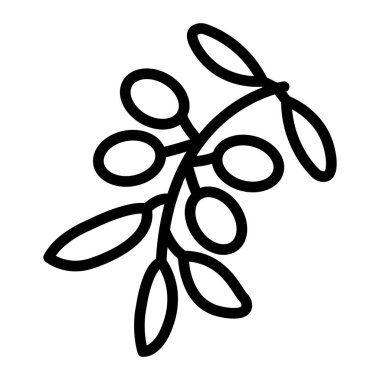 Zeytin Vektörü Satırı Simge Tasarımı