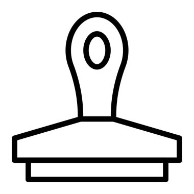 Damga Vektör Satırı Simge Tasarımı