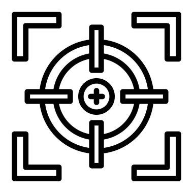 Hedef Vektör Satır Simgesi Tasarımı